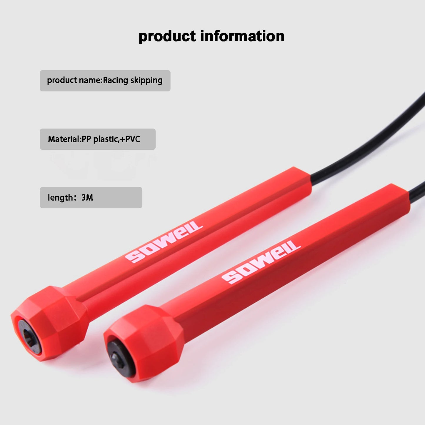 3m Training Skipping Rope Unisex Speed Skipping Rope Jump Rope Weight Lose Calorie Consumption Sports Fitness Workout Equipment