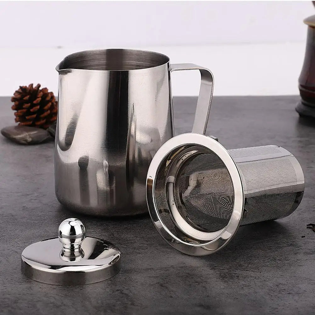 High Quality Home Office Stainless Steel Teapot Coffee Kettle With Removable Infuser Filter Tea Pot Tool Kettle Set