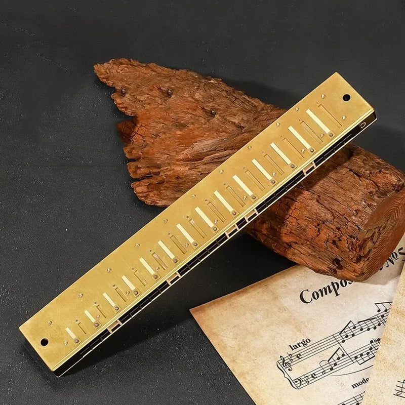 28 Holes Harmonica Accent / Polyphony C Key Harmonica Rofessional Harmonica Tremolo Mini Harps Woodwind Instruments