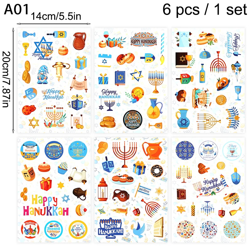 6 Sheets EID Mubarak Paper Sticker Gift Box Lable Seal Stickers Islamic Muslim Eid Al-Fitr Decoration 2025 Ramadan Kareem Supply