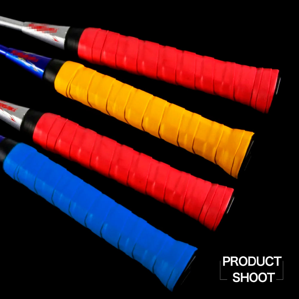 QUESHARK 10 Pcs Coated Anti-Slip Breathable Tennis Racket Sweat Bands Tapes Fishing Rods Badminton Racket Over Grip Wrap Tapes