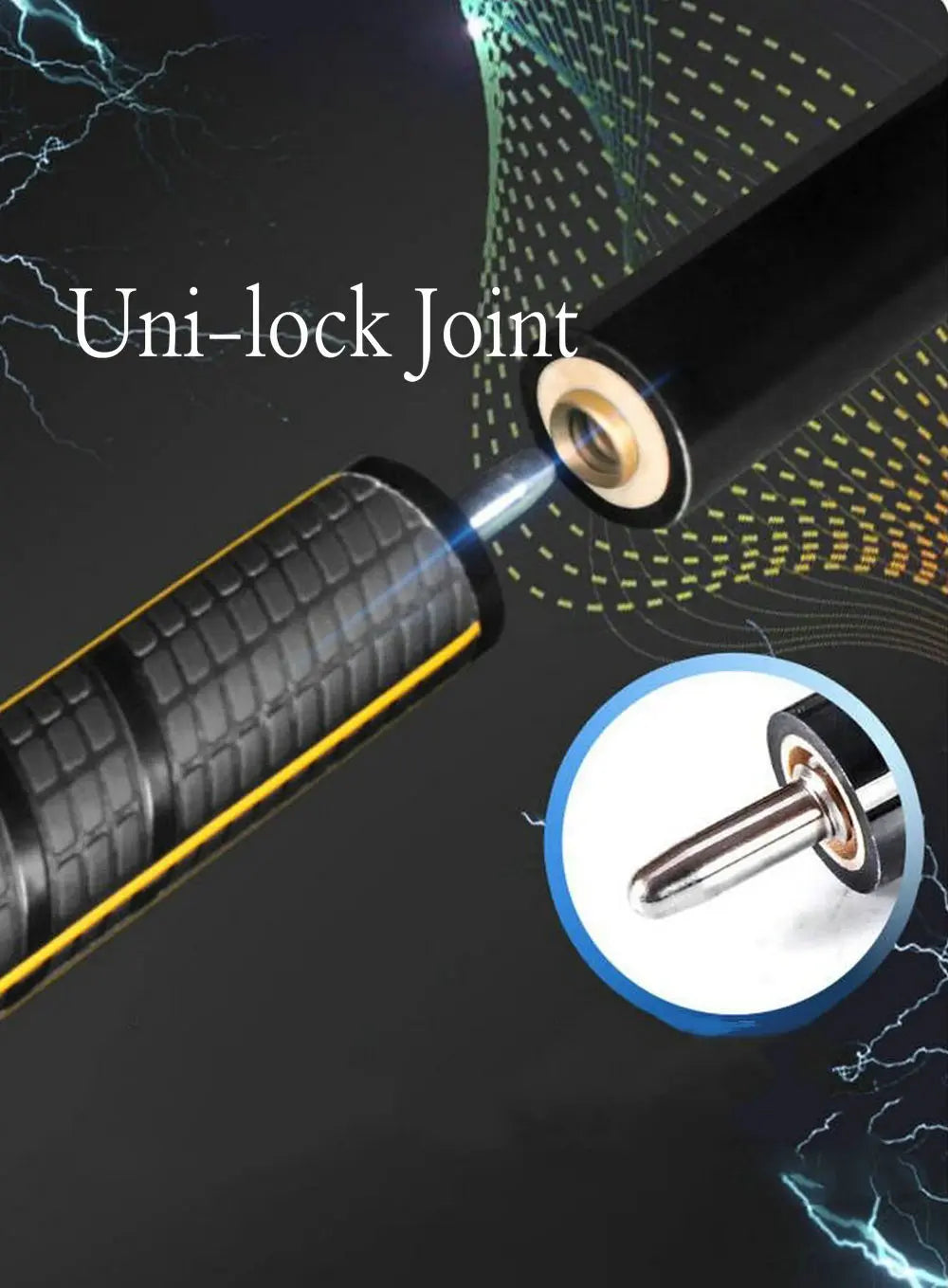 2 in 1 PREOAIDR 58" Jump Break Kick-Off Punch Black Technology Billiard Pool Cue Stick 13mm
