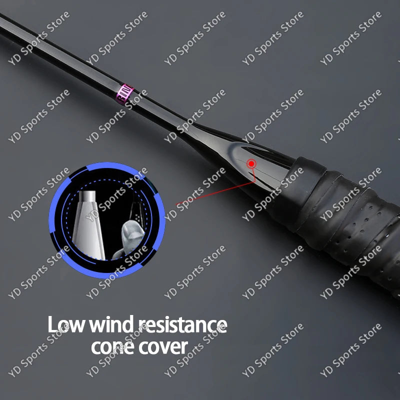 Super Light 8U Full Carbon Fiber Badminton Rackets With Bags String Professional Racket Strung Padel Sports