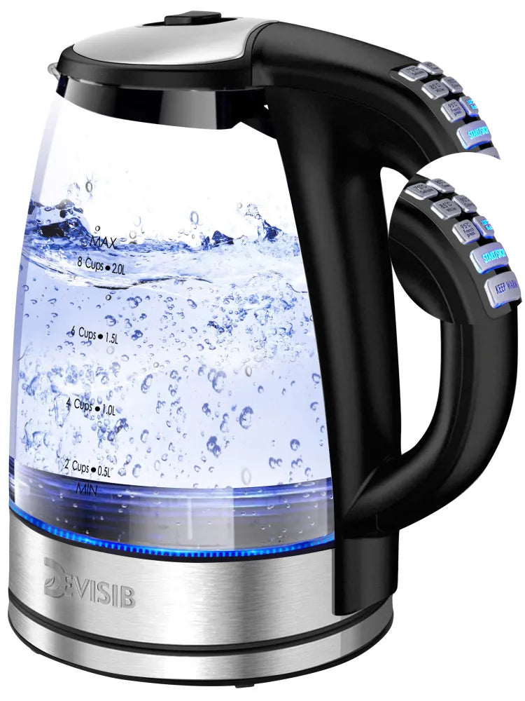 Electric Kettle Temperature Control 4Hours Keep Warm Teapot 2L Glass Tea Coffee Hot Water Boiler BPA Free Home Appliance DEVISIB