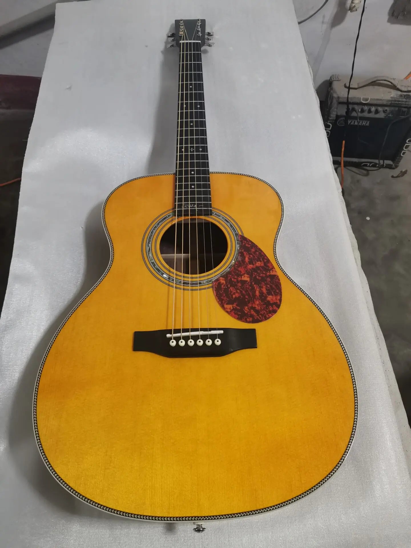 Free Shipping Factory Shop Signature Acoustic Electric Guitars OM Acoustic Guitar 14 Frets Guitar
