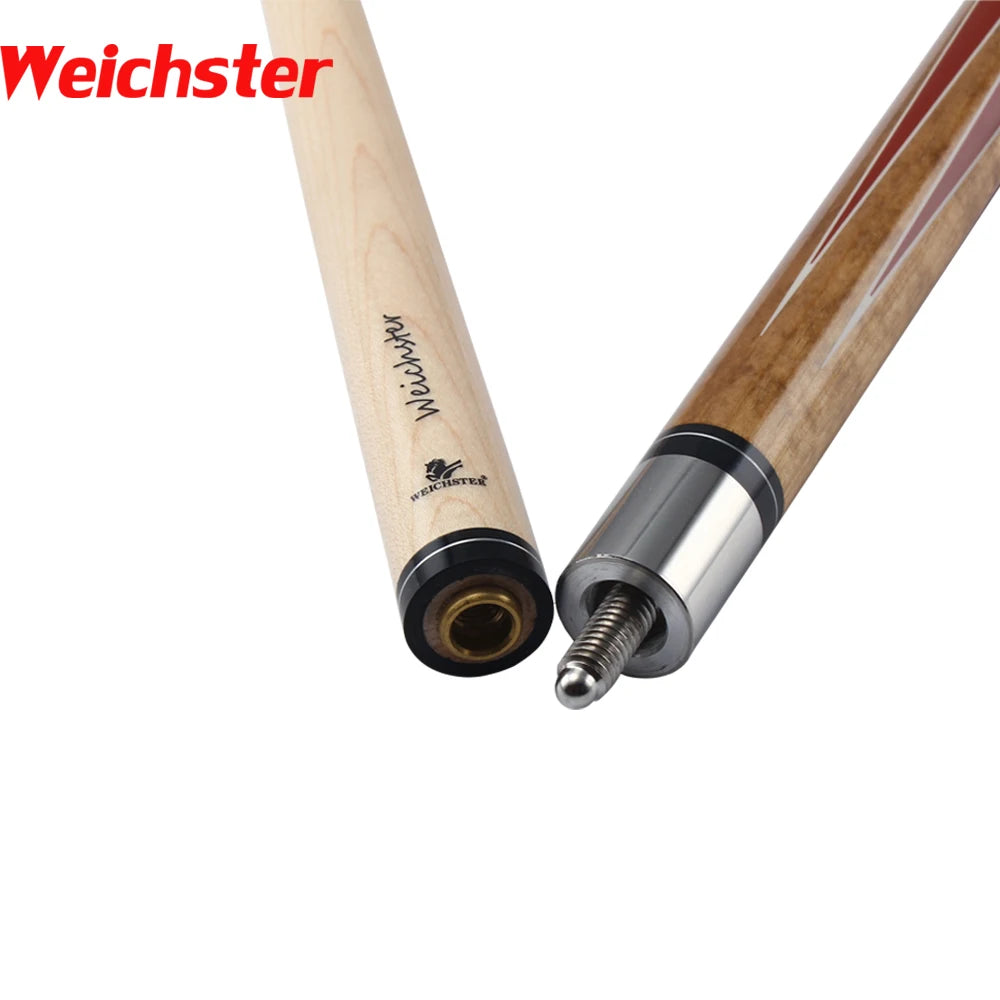 Weichster Medium Range 58" 1/2 Billiard Pool Cue Stick 13mm Tip With PU Leather Wrap