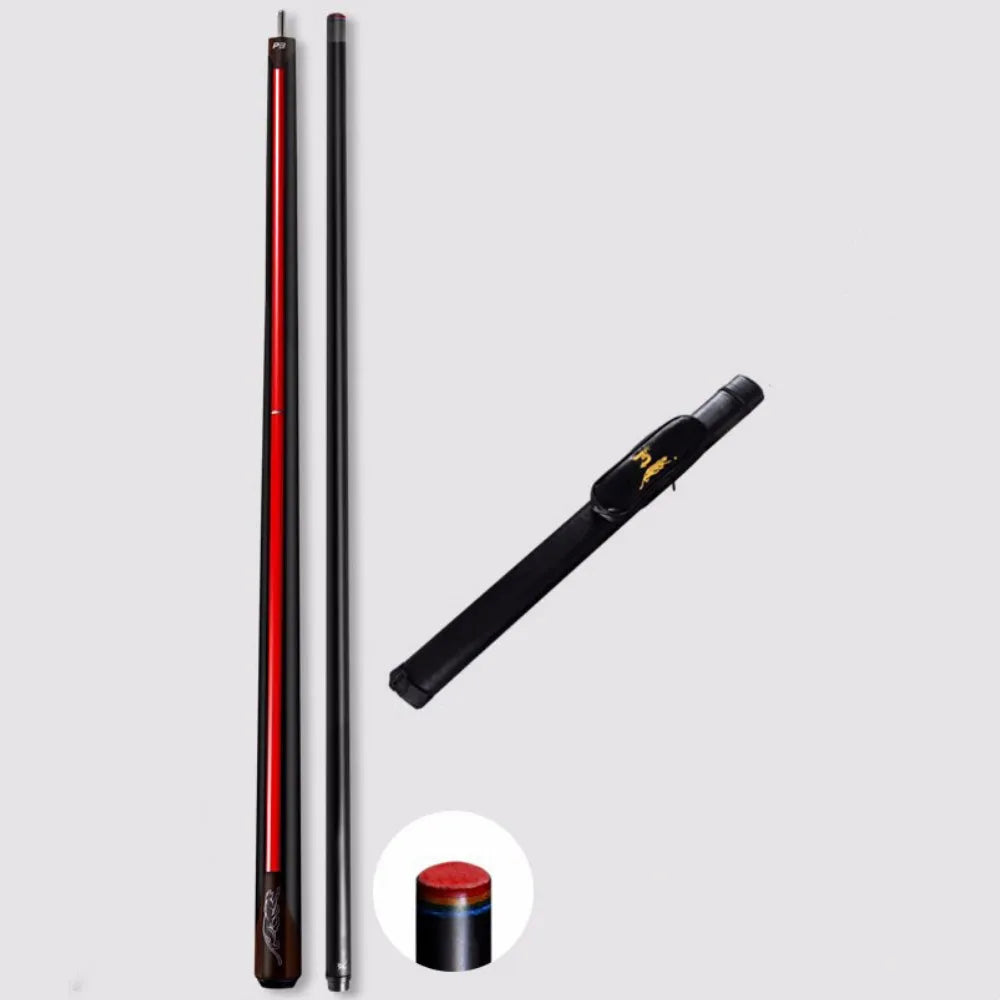 Classic Red P3 58" Black Technologh Billiard Pool Cue Stick