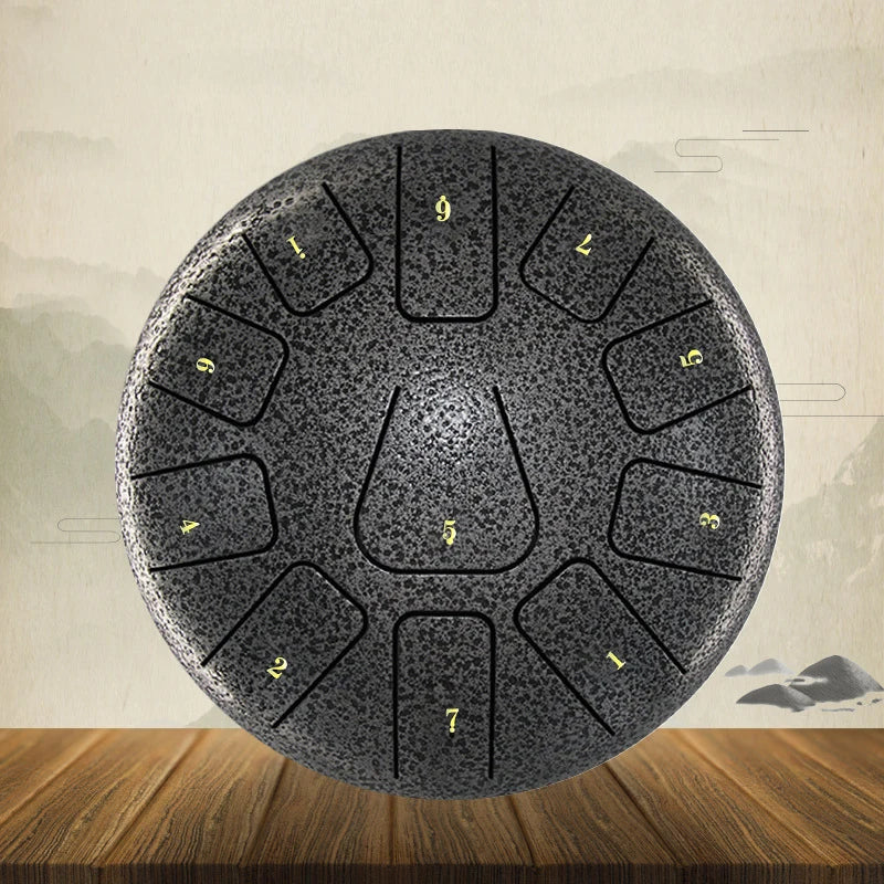 Titanium Steel Tongue Drum 8 Inch 11 Note Hand Pan Drum Children Mini Ethereal Drums Percussion Instrument Yoga Meditation Gifts