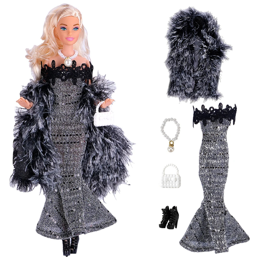 NK Pop Doll Clothes Mermaid Dress Fishtail Skirt Clothing for Barbie Clothes Doll Accessories Toy Gift JJ