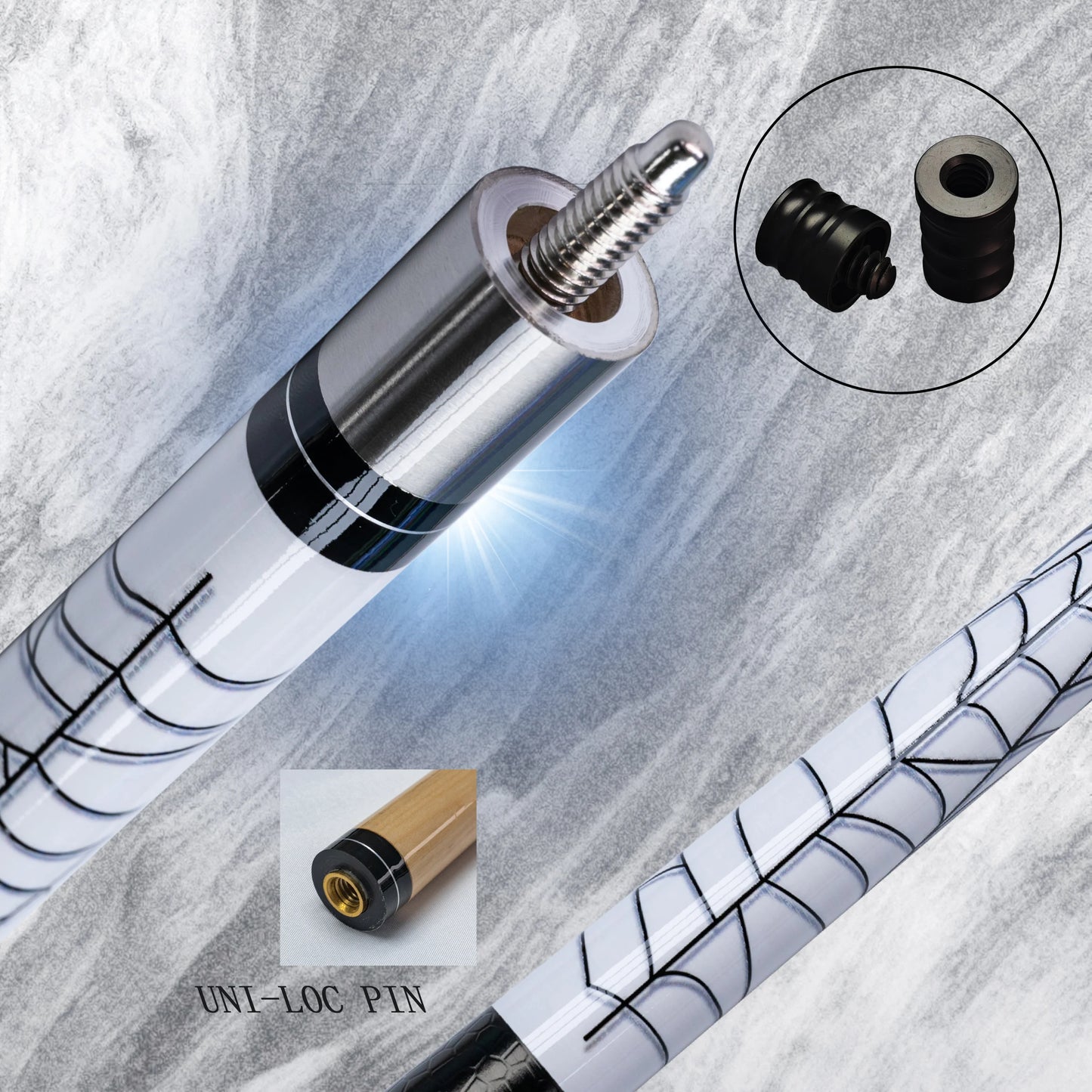 High Quality Wood Poison Spider Pool Cue Stick With 13mm Tip and Leather Anti Slip Grip Handle Ideal for Billiards Pool Cue Club