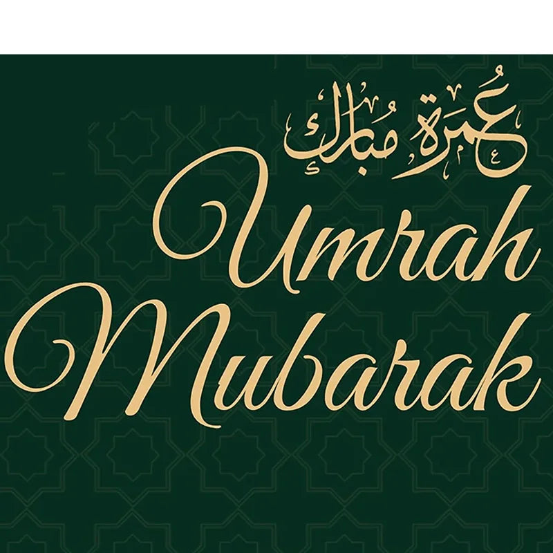 5pcs Black Arabic Umrah Mubarak Paper Napkins Cutlery Holders Muslim Islamic Ramadan Kareem Eid Dinner Table Decoration Gift