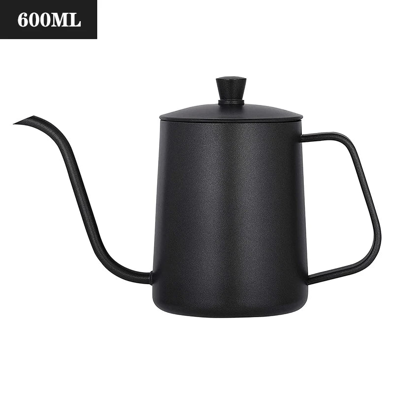 350ml/600ml Drip Kettle Coffee Tea Pot Non-Stick Coating Food Grade Stainless Steel Gooseneck Thin Mouth Coffee Drip Kettle