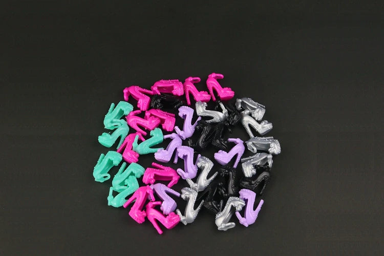 10 Pair / Lot New Black High-Heel Shoes for Barbie Doll High Quality Princess Doll Boot 5 Color Available