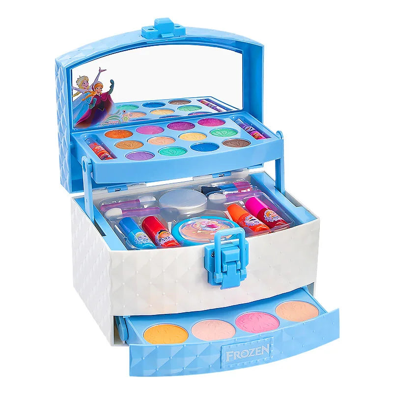 New Disney New Girls Frozen Princess Elsa Cosmetics Make Up Box Set Snow White Beauty Toys Kids Christmas Present Gift