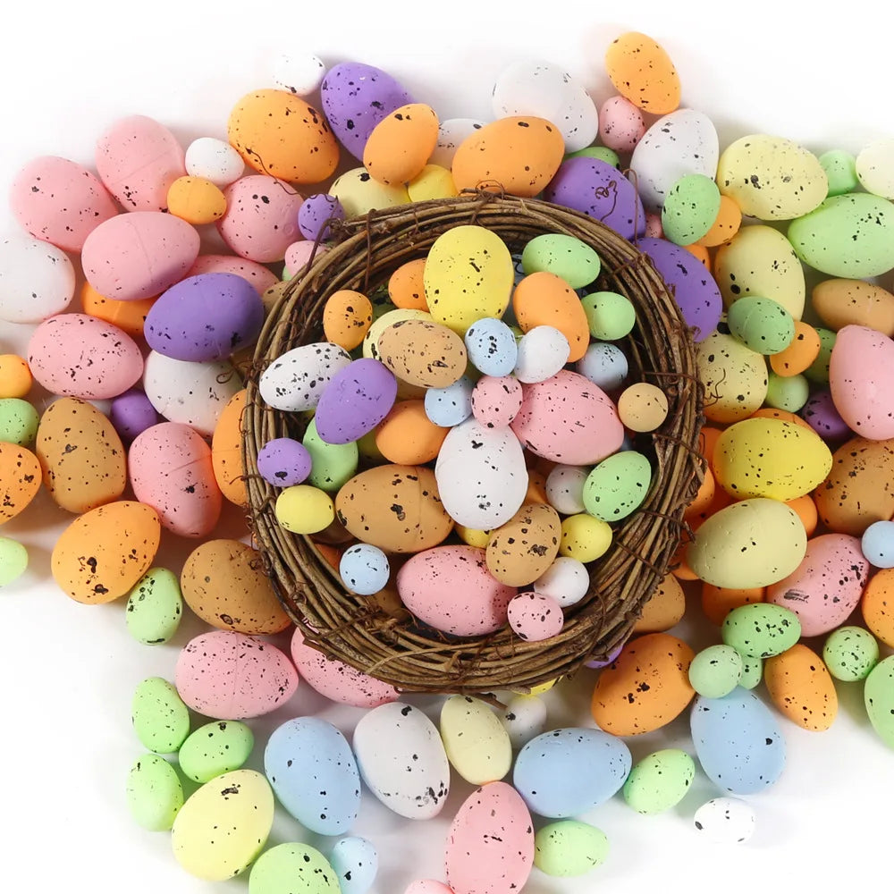 10-15Cm Easter Artificial Bird Nest Easter Eggs Natural Rattan Nest Eggs Storage Easter Decoration 2024 Kids Diy Craft Supplies