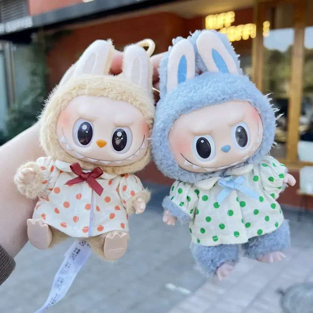 17cm Mini Plush Doll'S Clothes Outfit Accessories for Korea Kpop Exo Labubu Idol Casual Strap Set Clothing Gift
