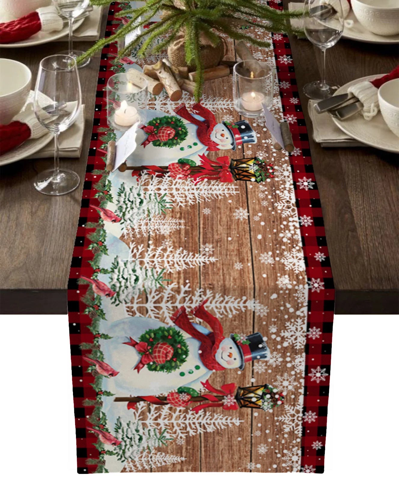Christmas Christmas Tree Christmas Gnome Wedding Decorations Coffee Table Decor Tablecloth Table Kitchen Decorative Table Runner