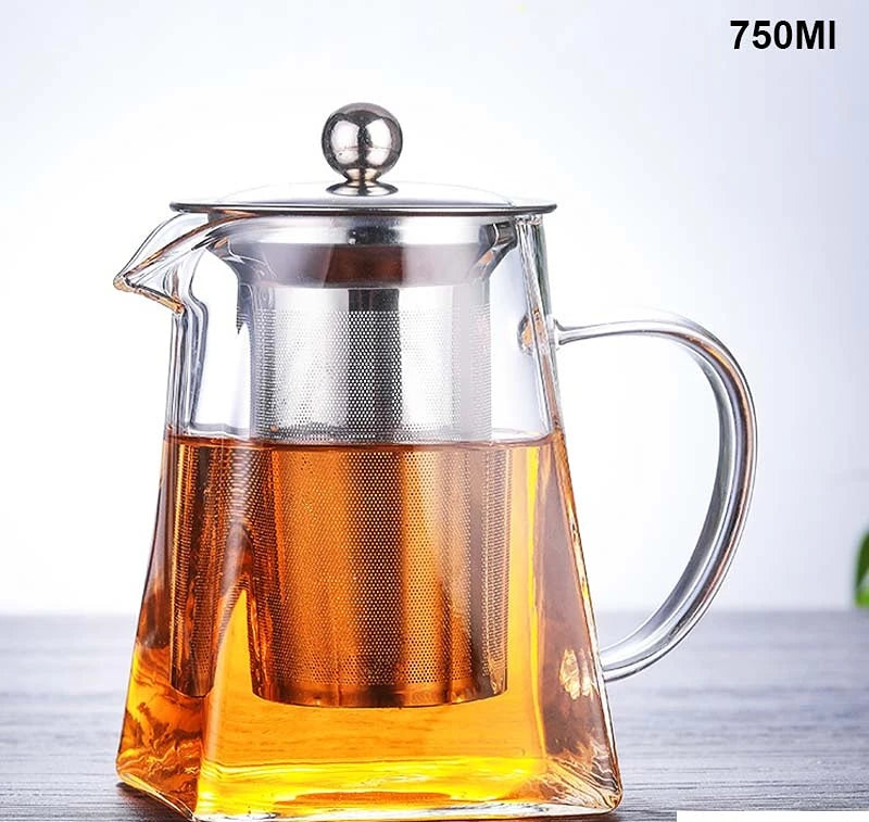Dropshipping Heat Resistant Glass Teapot Various Styles of Hot-Selling Tea Sets Clear Kettle Flower Puer Tea Infuser Pot