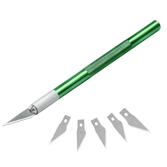 1 Set Precision Hobby Knife Metal Handle With Blades for Arts Wood Carving Tools Crafts Phone PCB Repair Multi DIY Hand Tools