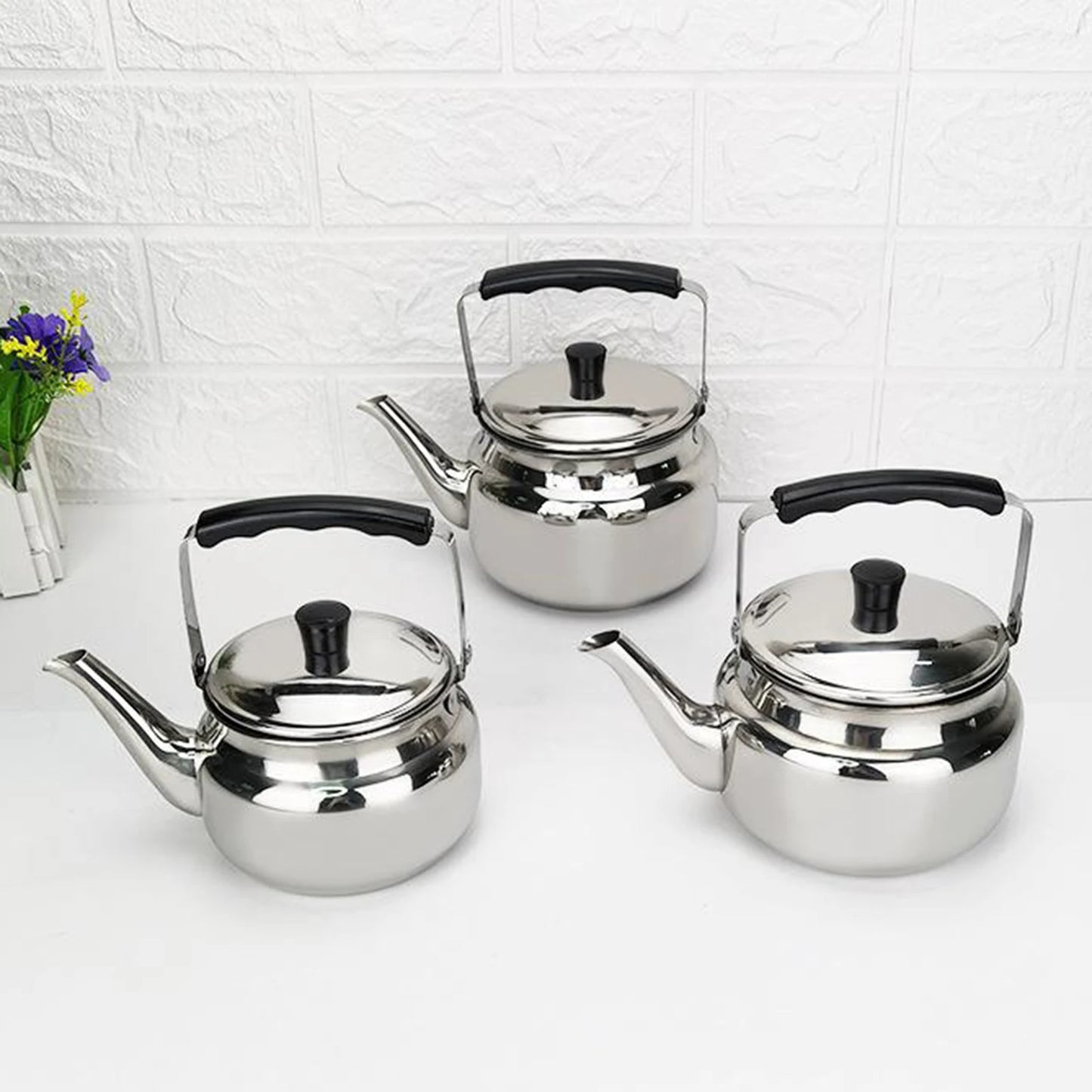 Outdoor Hiking Camping Picnic Water Kettle Teapot Coffee Pot Kitchen Cooking Gas Electric Stovetop Cookware Lightweight Portable