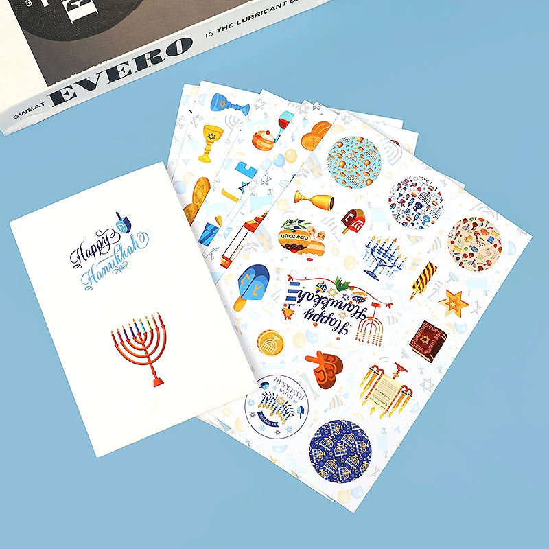 6 Sheets EID Mubarak Paper Sticker Gift Box Lable Seal Stickers Islamic Muslim Eid Al-Fitr Decoration 2025 Ramadan Kareem Supply