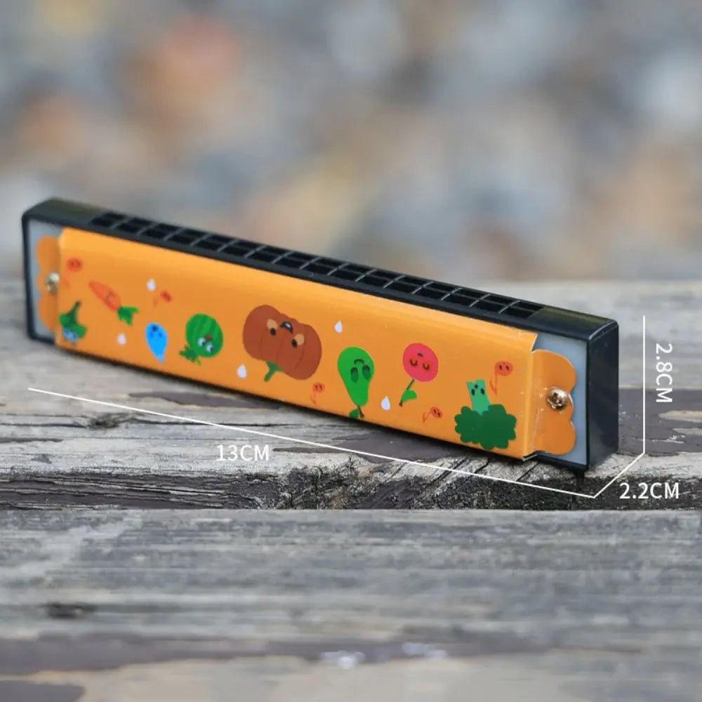 Metal Painted Harmonica 16 Holes Educational 16 Holes Harmonica Cute Montessori Mouth Organ Children Gift