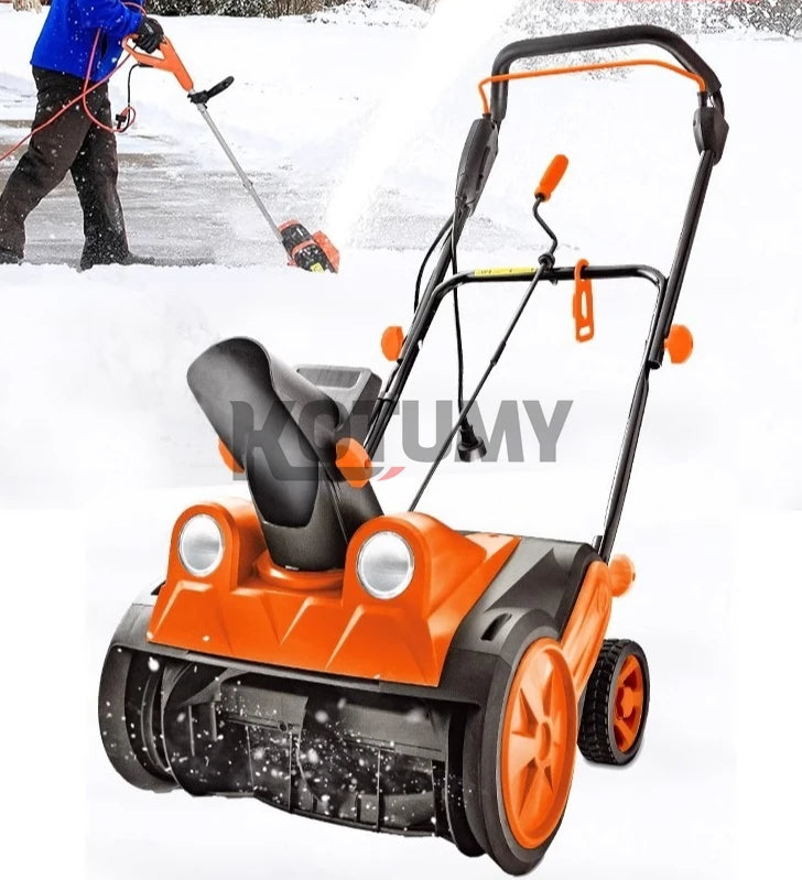 Snow Removal Machine Electric Snow Plow Hand-Pushed Snow Blower Small Snow Clearing Equipment for Road Snow Shoveling