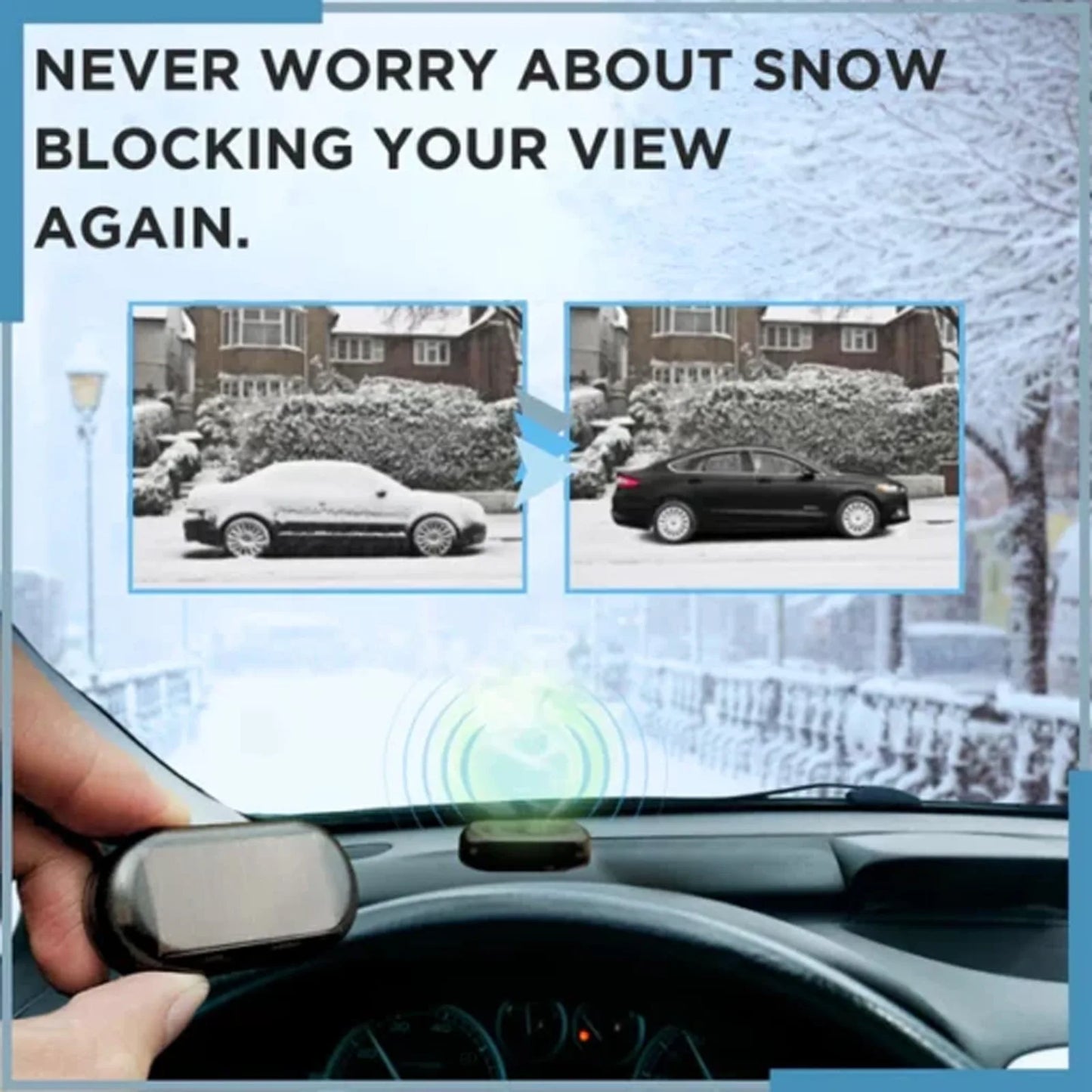 Car Winter Snow Removal Electric Device Electromagnetic Wave Ice Remover Frost Cleaning Antifreeze Microwave Winter Supplies