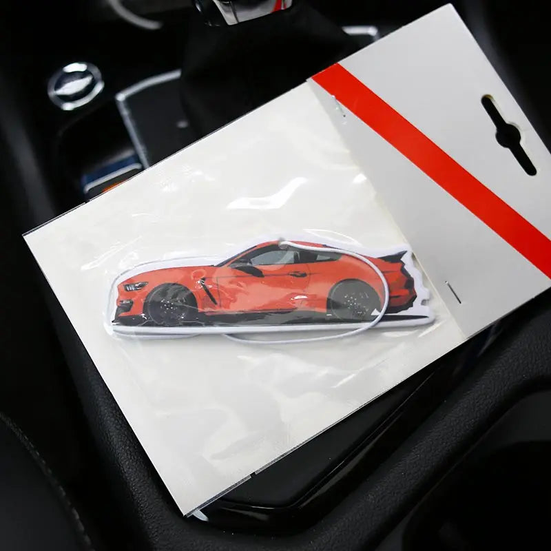 JDM Style Car Rear View Mirrow Pendent Air Freshener Solid Paper Piston Brake Wheel Rim Shock Absorber