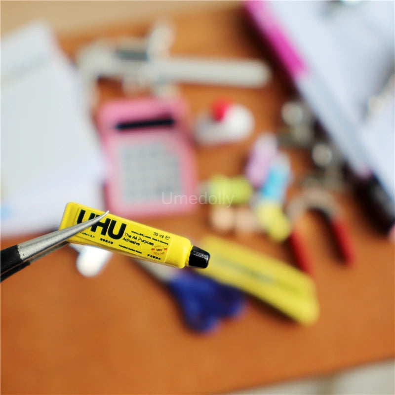 1/12 Scale Minaiture Dollhouse Stationery Mini Notebook Push Pin Model for OB11 BJD Doll Accessories Toy