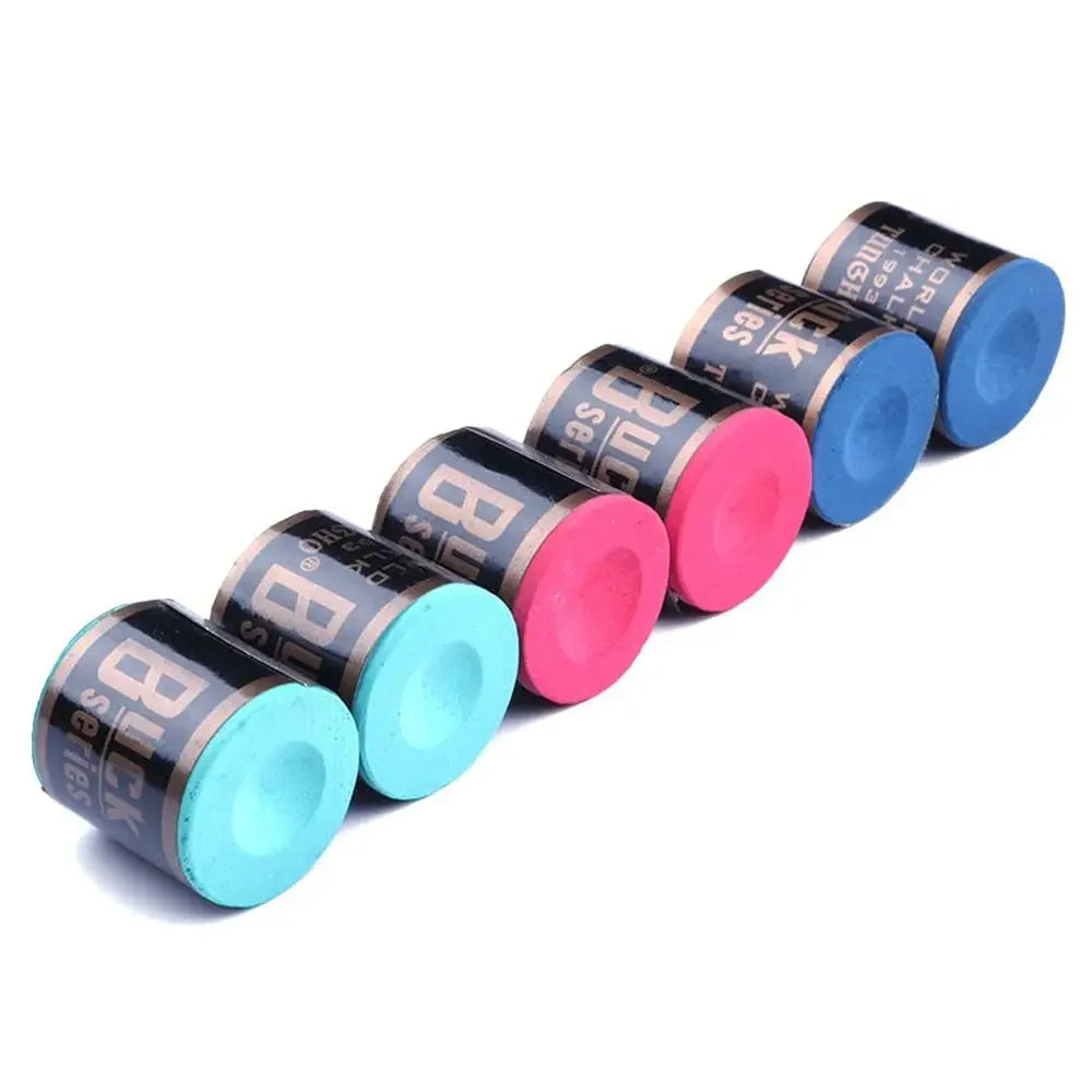 2pcs/Set No-Slip Billiard Chalks Pool Cue Stick Chalk Snooker Easy Powder Billiard Chalk Pool Sport Accessories Blue Green Red