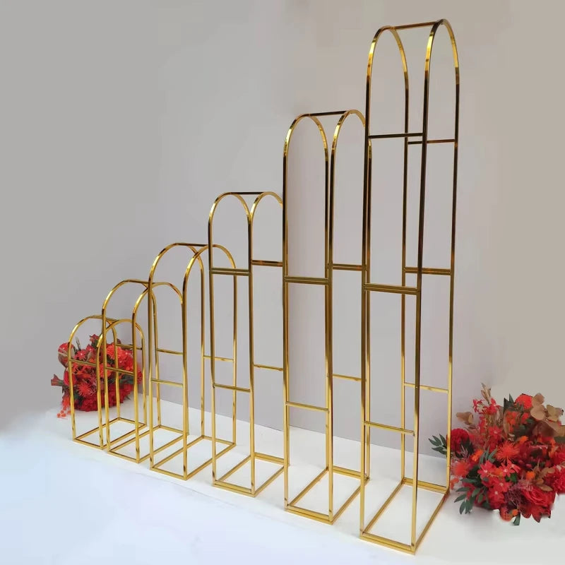 Wedding Props Gold Plating Iron Art Decoration Artificial Flowers Wedding Scene Layout Stars Moon Home Party Christmas Day