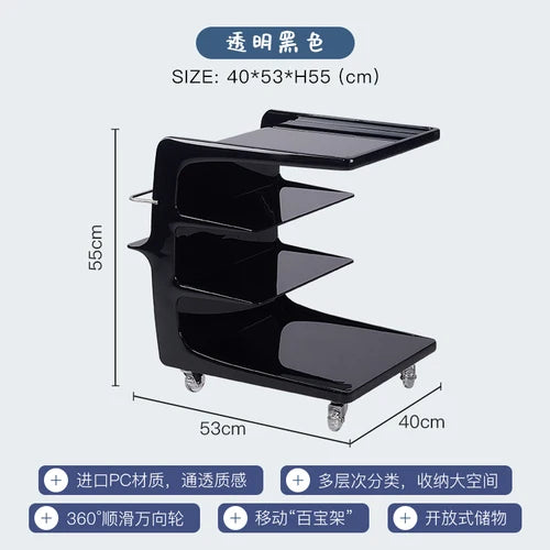 Unique Acrylic Side Table Nightstands Mobile Small Dining Coffee Table Hotel Center Mesa Auxiliar Salon Living Room Furniture