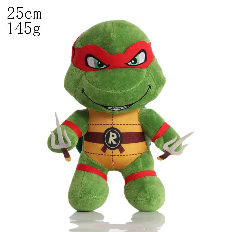 25CM Teenage Mutant Ninja Turtles TMNT Action Figure Pillow Doll Toys Cute Soft Room Decoration Birthday Gift for Children