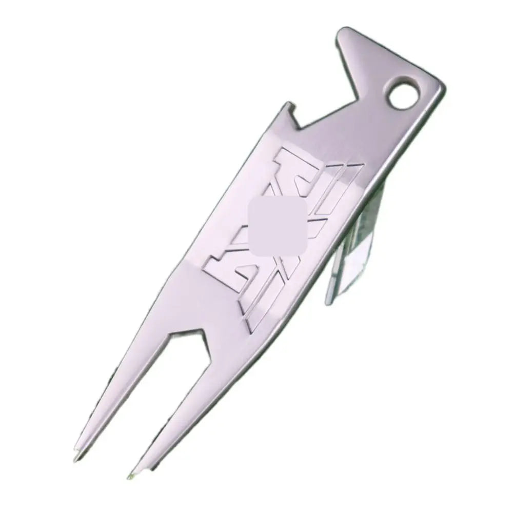 2 in 1 Metal Golf Divot Repair Tool Golf Club Groove Cleaner Golf Putting Green Fork Golf Pitchforks Golf Accessories