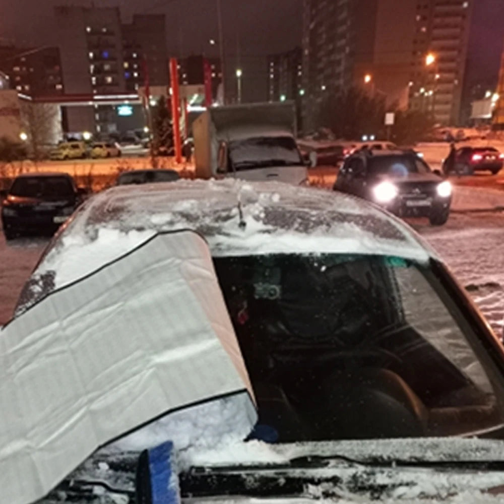 Car Snow Ice Protector Visor Sun Shade Fornt Rear Windshield Cover Block Cover Front Rear Block Window Windshield Accessories