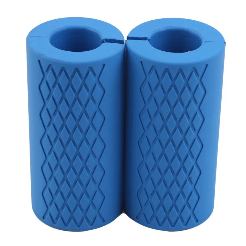1Pair Dumbbell Thick Bar Handles Pull Up Weightlifting Support Silicon Anti-Slip Protect Pad Body Building Fitness Equipment