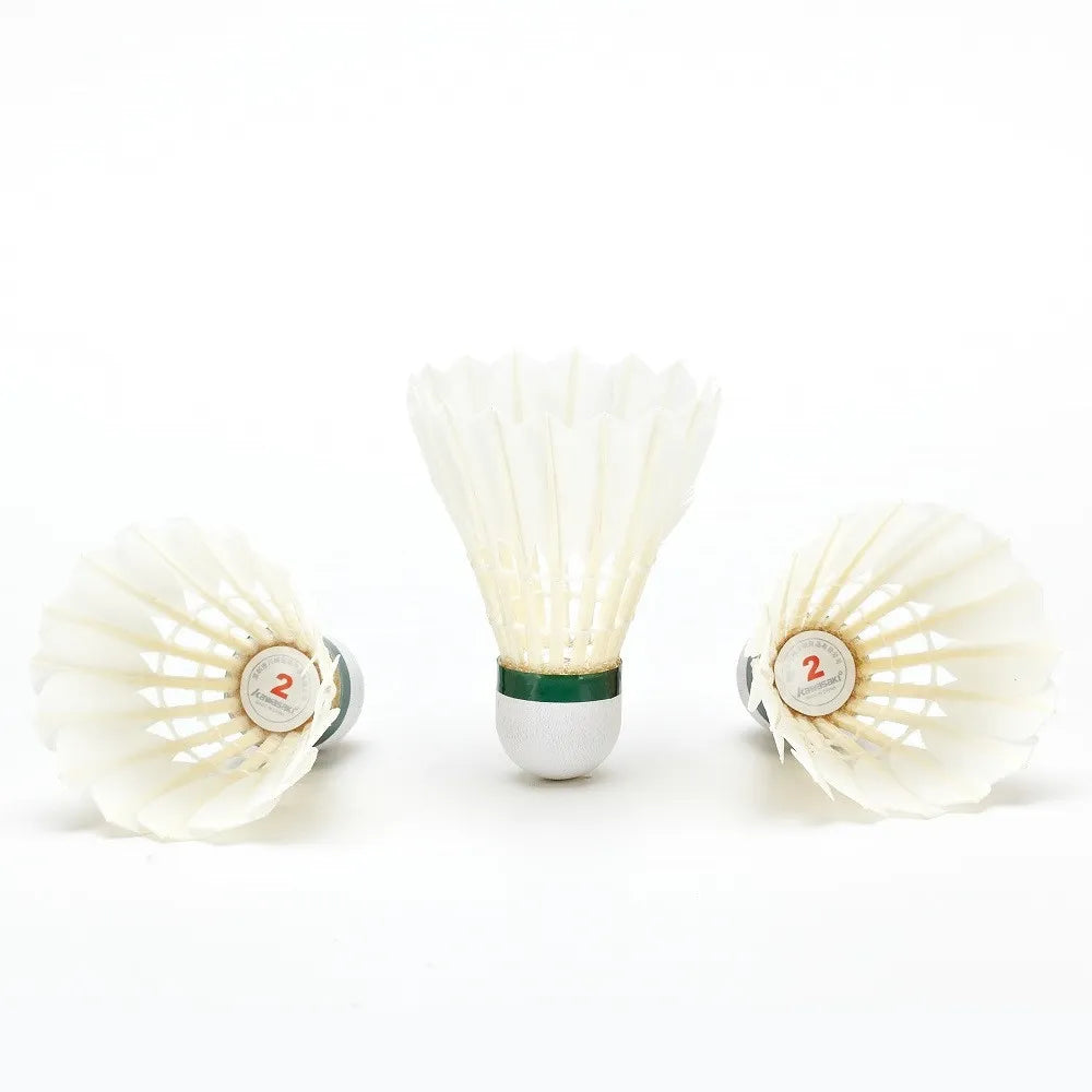 12Pcs Kawasaki Tournament Shuttlecock White Goose Feather Professional Badminton Ball Durable Speed 76 77