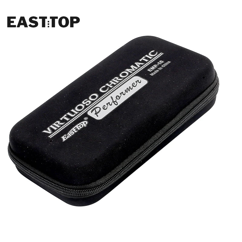 EASTTOP EMP-16 Upgrade Chromatic Harmonica 16 Hole 64 Tone Key of C Aluminum Comb Chromatic Mouth Organ Harmonica