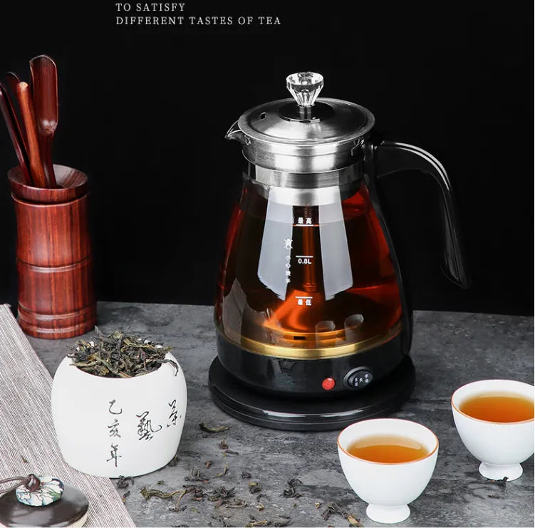 220V 1L Electric Kettle Automatic Tea Cooking Pot Glass Steaming Health Preserving Pot Multi Cooker Household Kettle