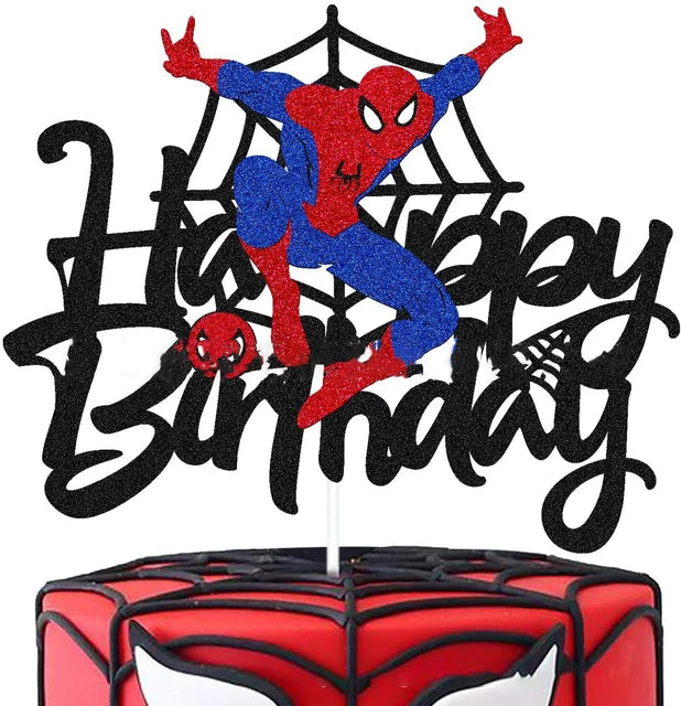 1set the Avengers Birthday Party Cake Topper Super Hero Spiderman Hulk Iron Man Cake Decoration for Kids Birthday Party Supplies