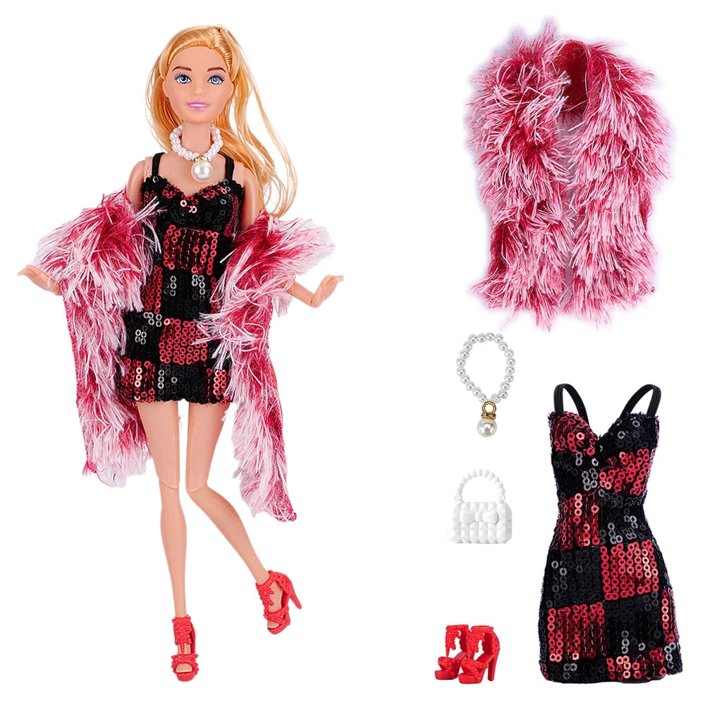 NK Pop Doll Clothes Mermaid Dress Fishtail Skirt Clothing for Barbie Clothes Doll Accessories Toy Gift JJ