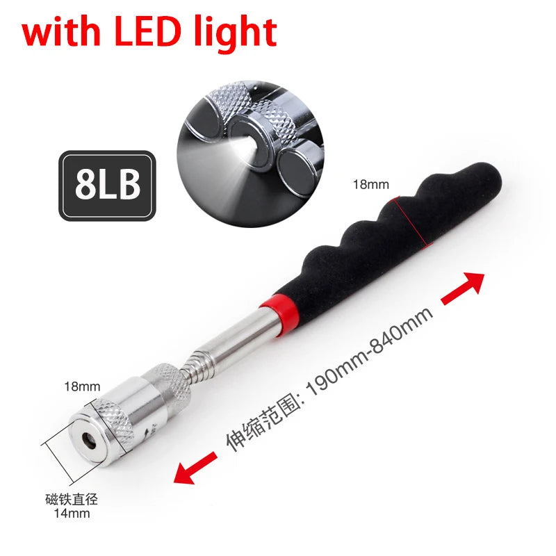 Mini Portable Telescopic Magnetic Magnet Pen Handy Tools Capacity for Picking Up Nut Bolt Extendable Pickup Rod Stick