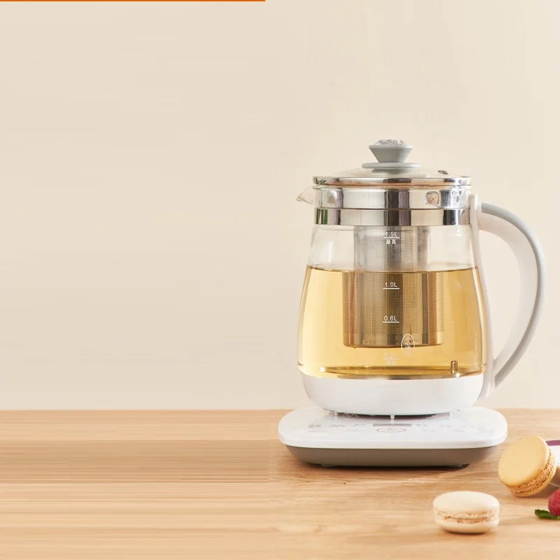 220V 1.5L Automatic Electric Glass Kettle Tea Brewer Household Automatic Health Pot Home Teapot Boiling Pot Portable Kettle