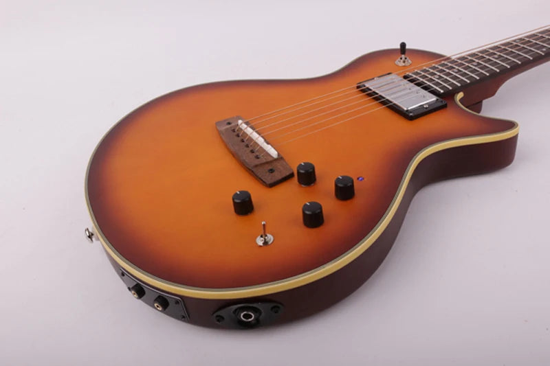 Silent Electric Acoustic Guitar Portable Built in Effect Reverb Delay Inside Sunburst Spruce Top Guitare Guiter Guitarra Gitar