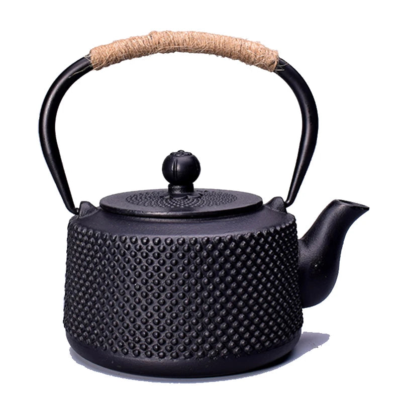900ML Japanese Style Cast Iron Teapot With Stainless Steel Infuser Strainer Plum Blossom Cast Iron Tea Kettle for Boiling Water