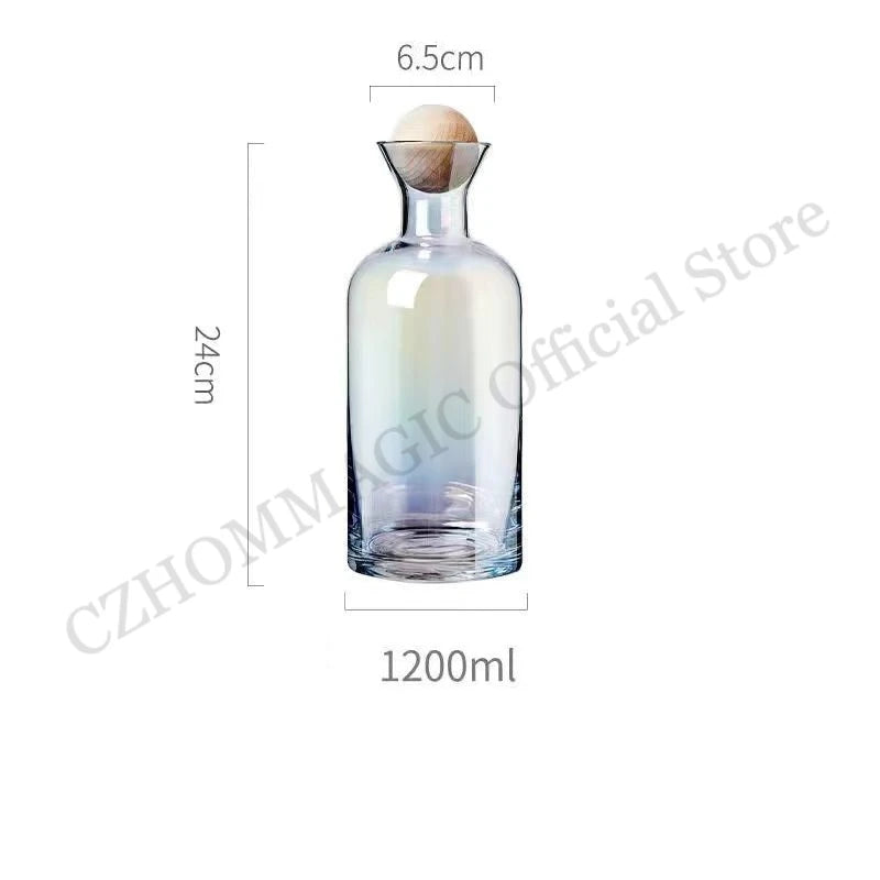 1.2L Water Kettle Amber Borosilicate Glass Tea Pot 250ml Water Cup Heat-Resistant Glass Bottle Water Pitcher Beverage Dispenser