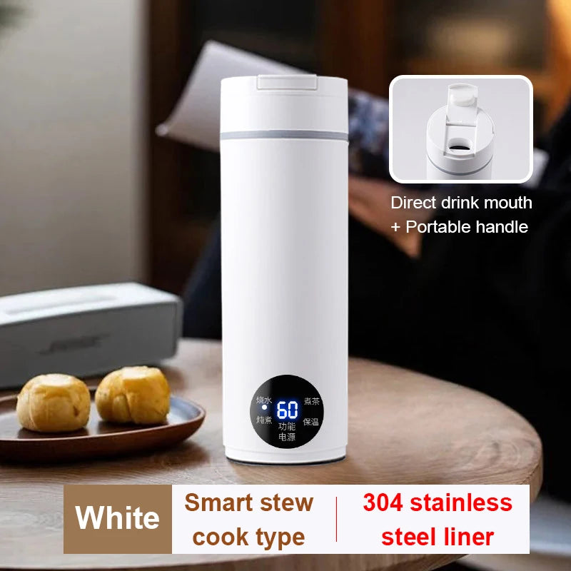 Thermal Insulation Electric Kettle Temperature Control Smart Hot Water Heating Bottle Coffee Boiler Travel Portable Tea Pot Cup