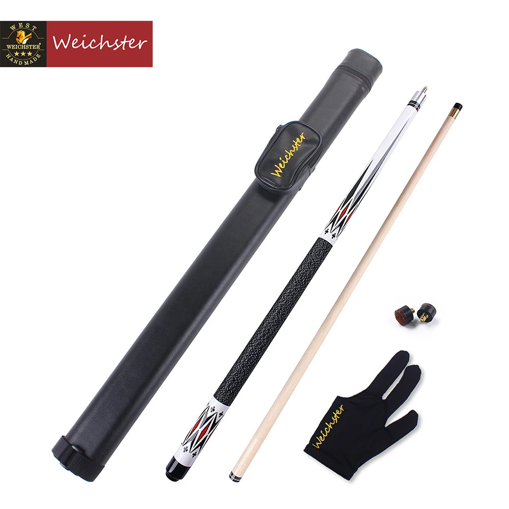 Weichster Billiard Pool Cue Stick 1/2 Maple Wood Shaft 58" 13mm Screw on Tip Cue