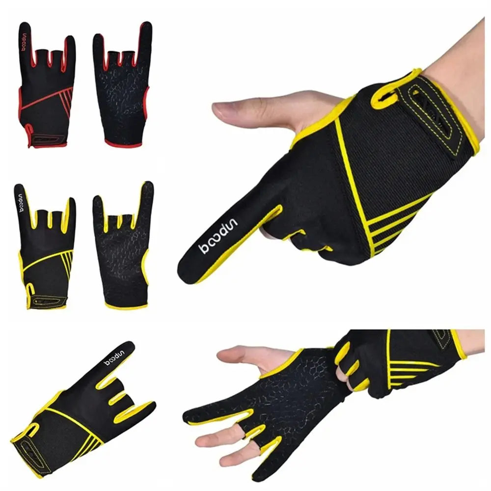 Mittens Bowling Glove Comfortable Half Finger Anti-Skid Sports Gloves Breathable Soft Bowling Ball Gloves Men Women